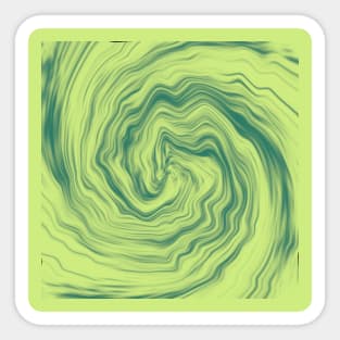 Cool Green Swirl Pattern Sticker